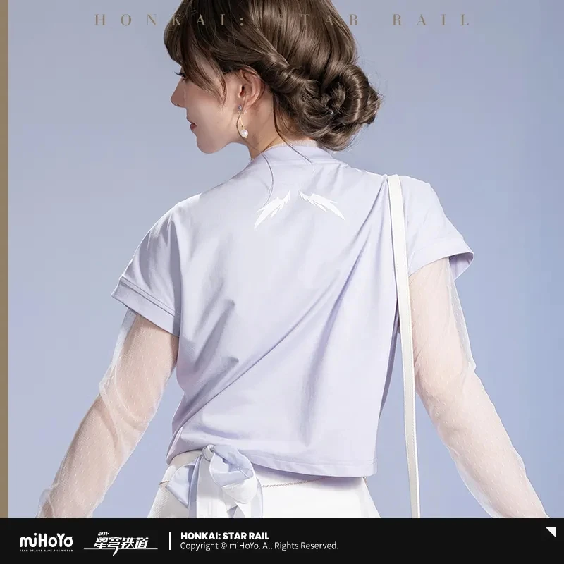 Camiseta miHoYo Game Robin, camiseta oficial de la serie temática Honkai Star Rail Robin, disfraz de Anime, Tops de moda, Cosplay, regalo de Halloween