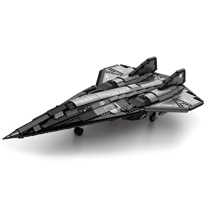 SR-72 spy plane building blocks Military Air Force fighter model building blocks Tabletop decorations Children's toys Gift2071PC