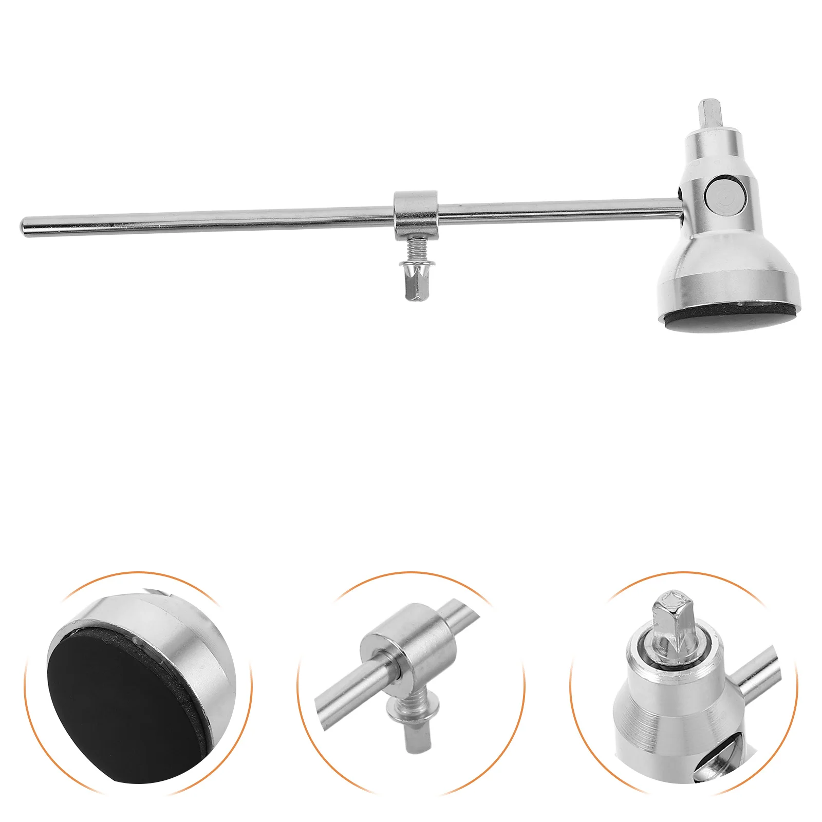 

Universal Compatible Aluminum Drum Pedal Beater Head Adjustable Design for Enhanced Drum Pedal