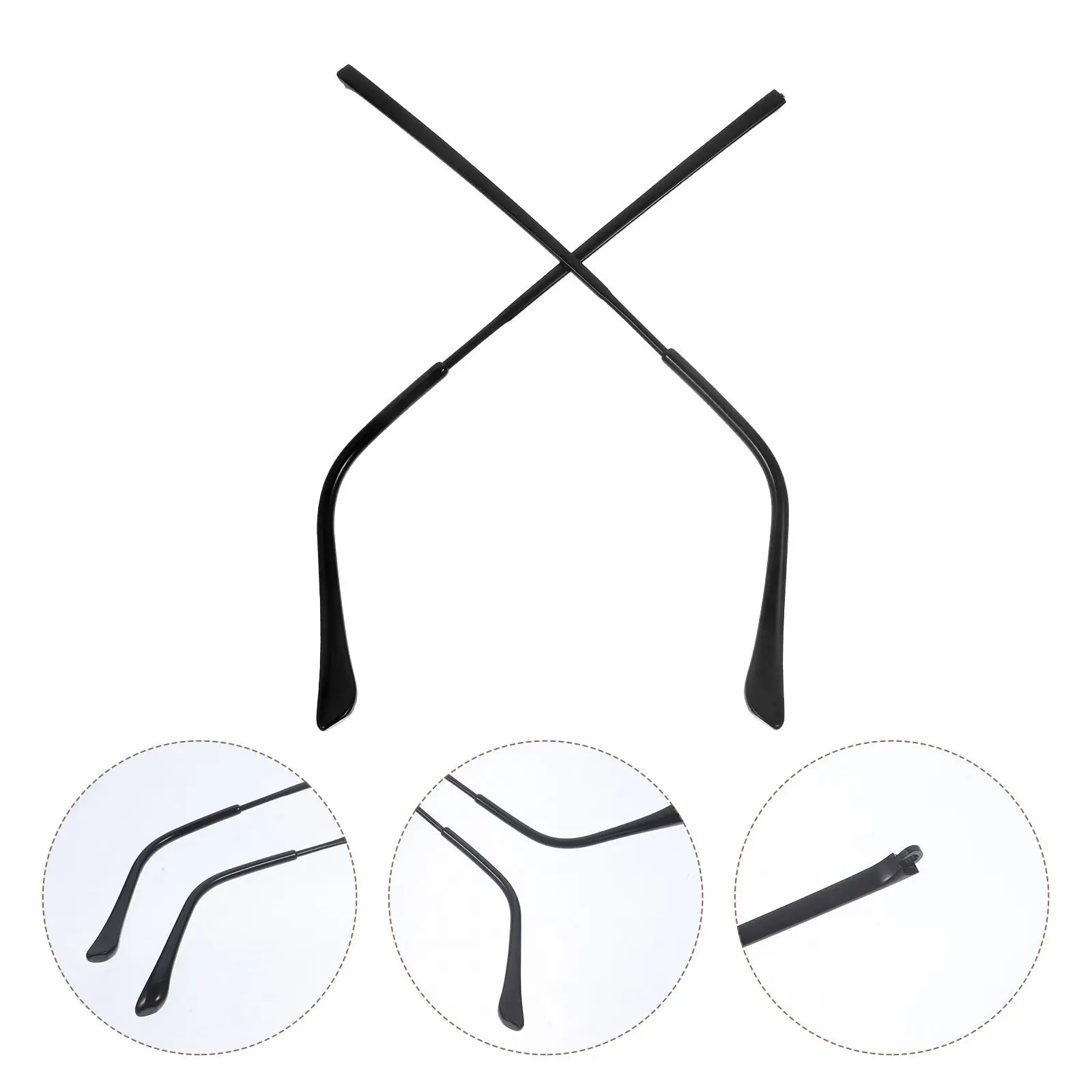 

Пара прочных металлических сменных дужек для очков, универсальные, комфортные для ушей, без давления, надежные, для ремонта очков