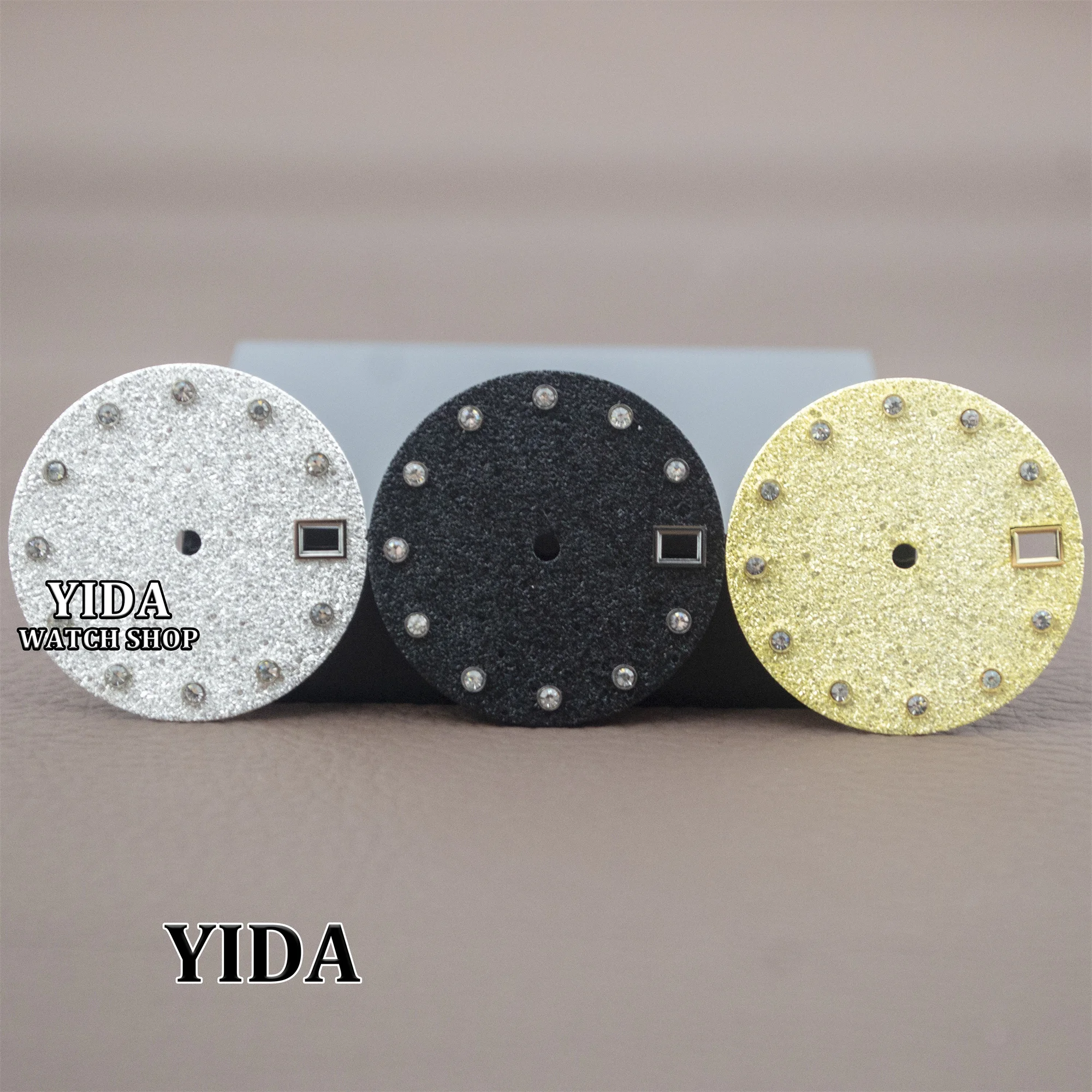 

28.5mm Non-Luminous Diamonds Dial Watch Face Men NH35 Dial For NH35 Automatic Movement Modified Watch Accessories Repair Tools