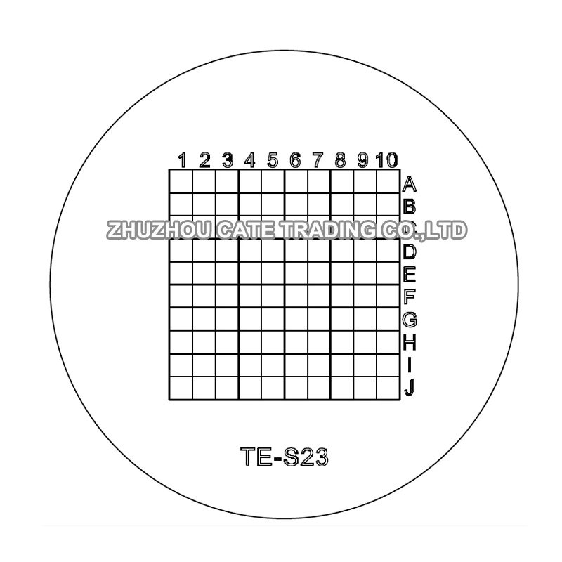 963 Number Letter Net Partition Board Optical Glass Grid Cell Value Scale Net Graticula Microscope Eyepiece Micrometer