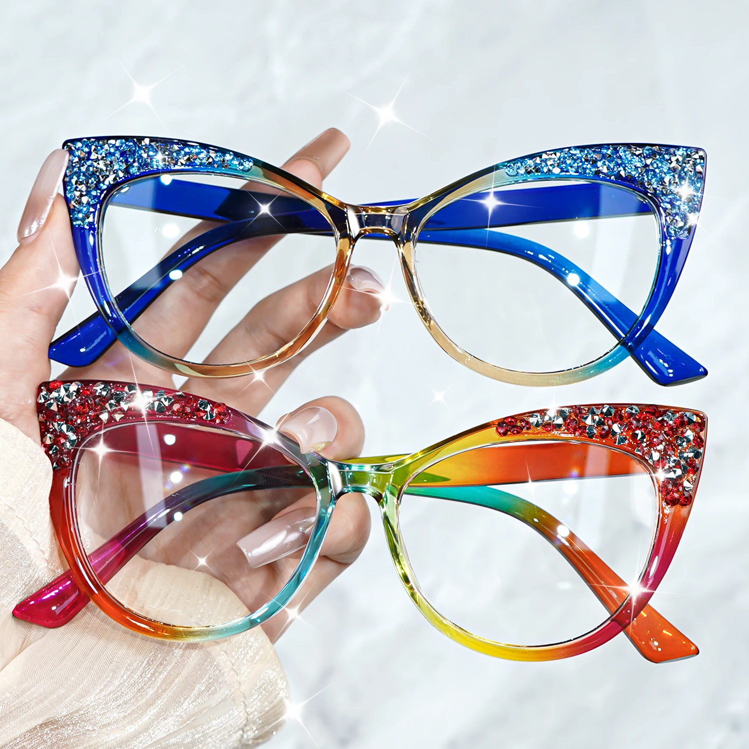 Schicke Retro-Cat-Eye-Brille für Damen und Herren, Vollformat, modische Brille, dekorativ, für den täglichen Gebrauch