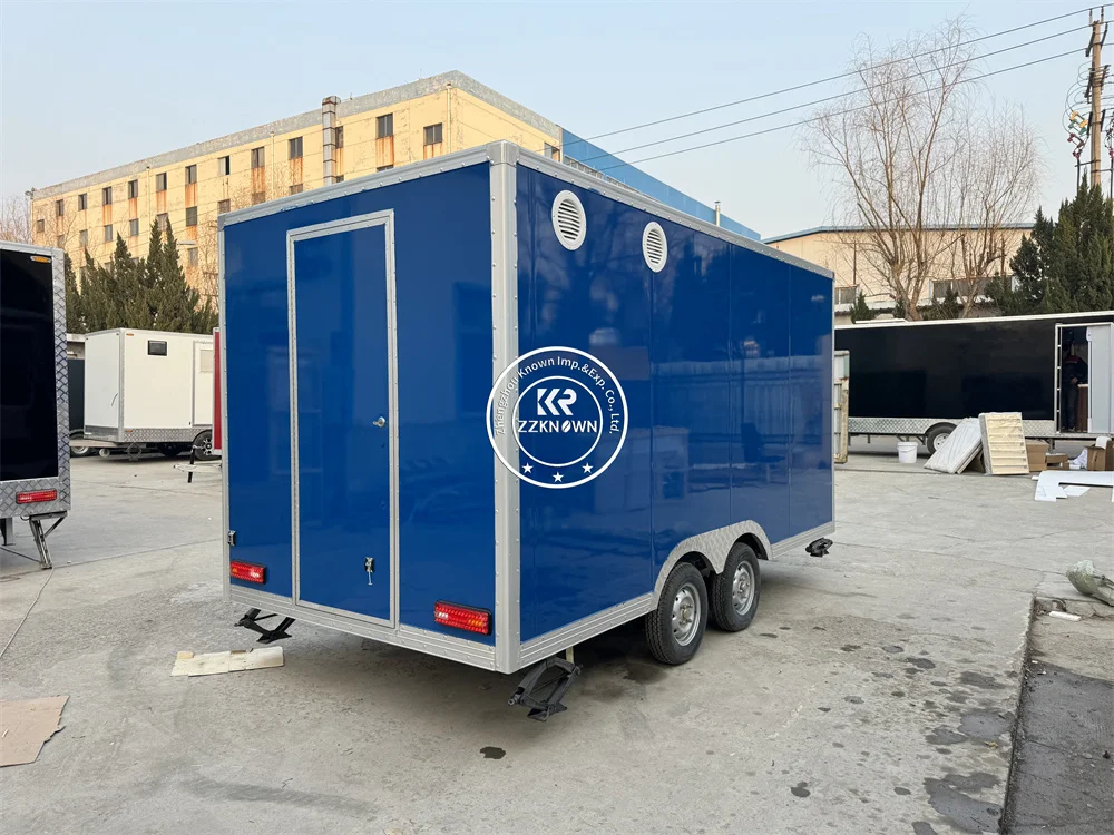 Mobiele Food Truck Street Coffee Sneeuwkegelaanhangwagen Hamburgerwagen Volledig uitgeruste Concessie Food Truck