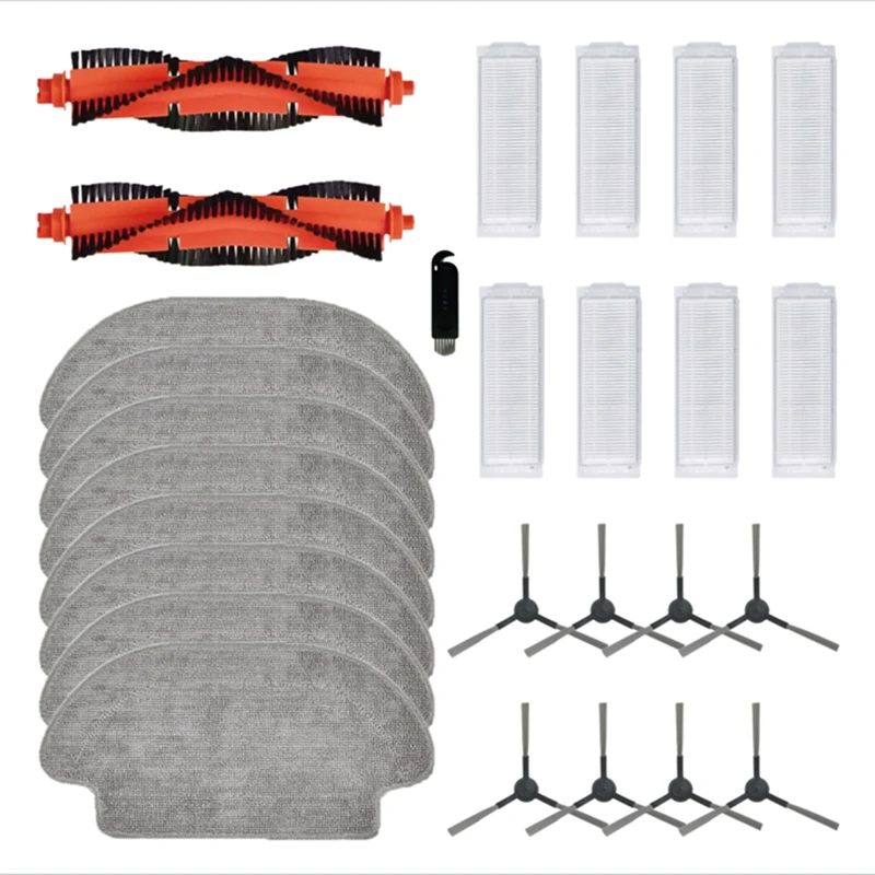 

Запчасти для робота-пылесоса Xiaomi Mijia 3C B106CN STYJ02YM, основная и боковая щетки, насадка на швабру, фильтр НЕРА