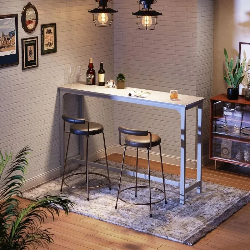 ODK 63 inch Bar Table, Counter Height Pub Table,Rectangular Kitchen & Dining Counter Tables with Sturdy Legs & Easy-to-Clean Top