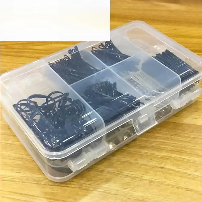 

Double-Sided Transparent Plastic Hair Accories Box Hair Ties Organizer eup Artist Clip Holder Hairpin Storage Case