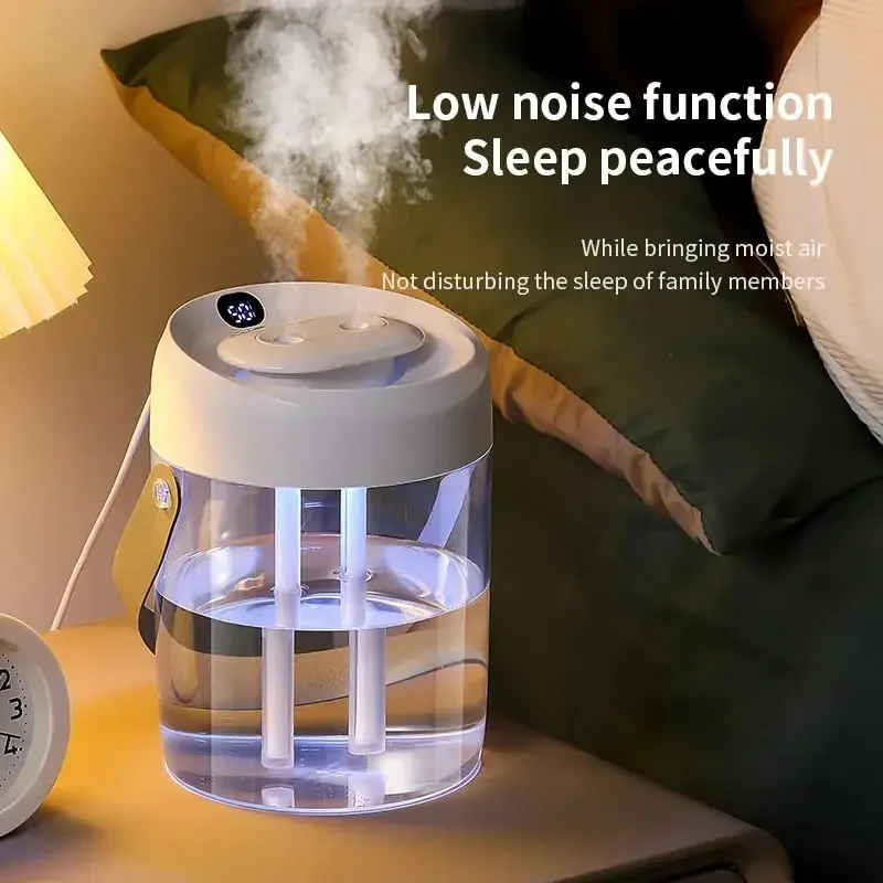 NEW For Large Capacity Dual Spray Air Humidifier USB Essential Oil Diffuser With Night Light  Anion Mist Maker Office