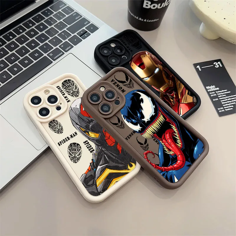 Чехол для телефона Marvels Spiderman Venom для Samsung S25 S24 S23 S22 S21 S20 F06 M16 FE Plus Ultra 4G 5G, мягкий силиконовый чехол из ТПУ