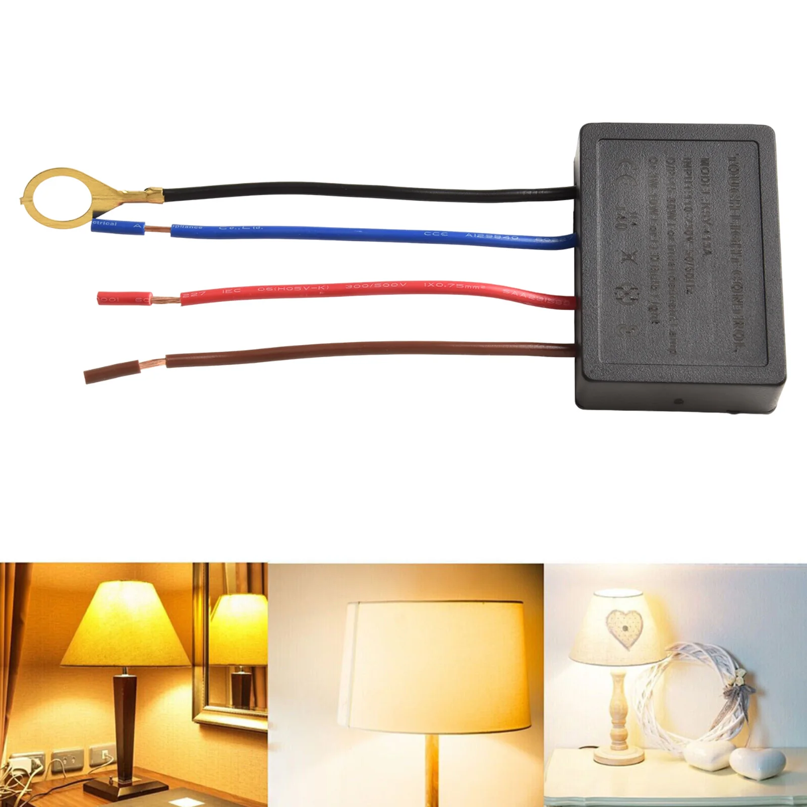 15 80W max Touch Light Lamp Dimmer for versatile Compatibility Easy Installation Clear for Circuit Connections Long-lasting