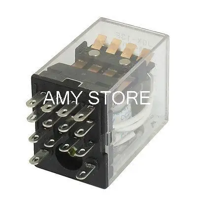 12V/24VDC 12V/24V/36VAC 110VAC 220VAC 3A Coil Power Relay MY4NJ HH54PL 14Pins 4PDT With PYF14A Socket Base