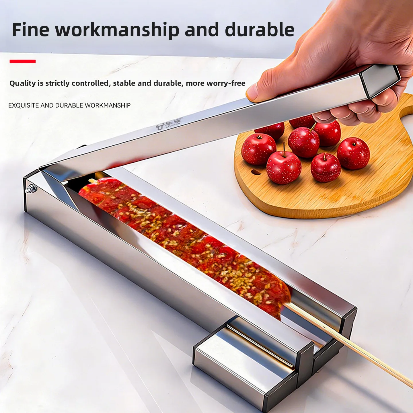 

Stainless Steel Hawthorn Flattener Mold - Large Thickened Stall Tool for Sugar Gourd and Fruit Seed Removal