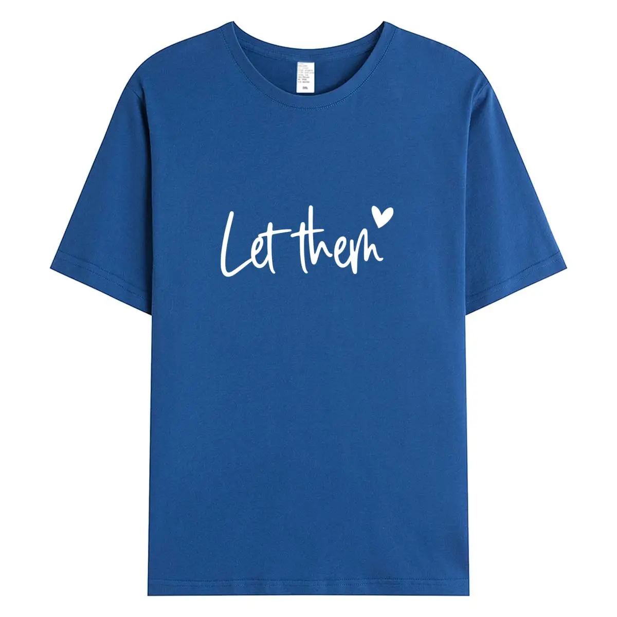 

Women Short Sleeve T-shirt Let Them Letter Print Cotton Tee Fashion Woman T Shirts Oversized Women's Tops Female Tshirt Clothing