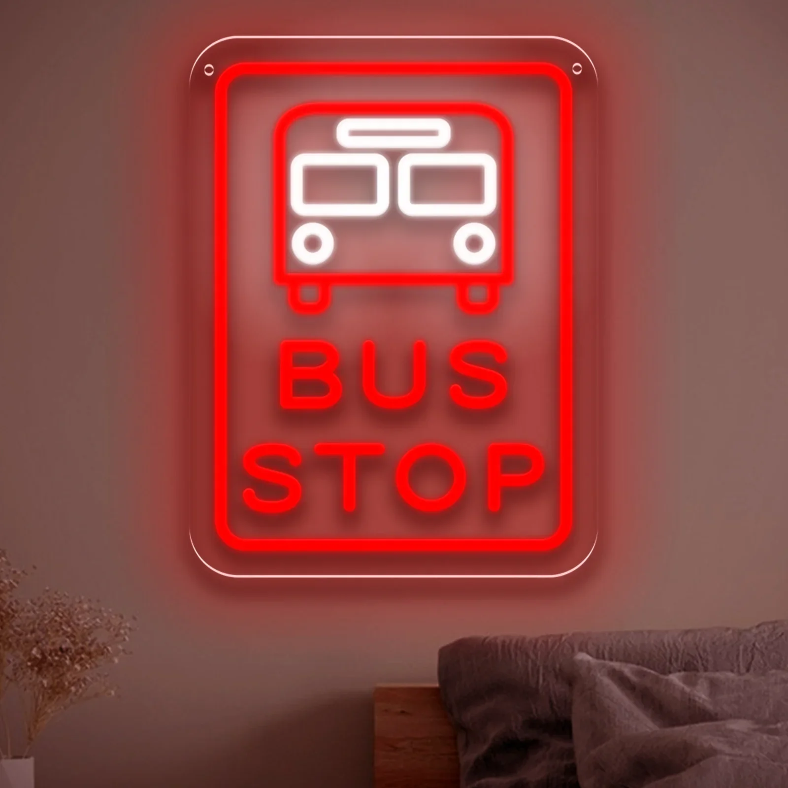 -バス停ネオンサイン-usb調光可能ledネオンライトサイン-ウォールアート装飾-ゲームルーム-寝室-リビングルーム-バー-パーティーギフト用