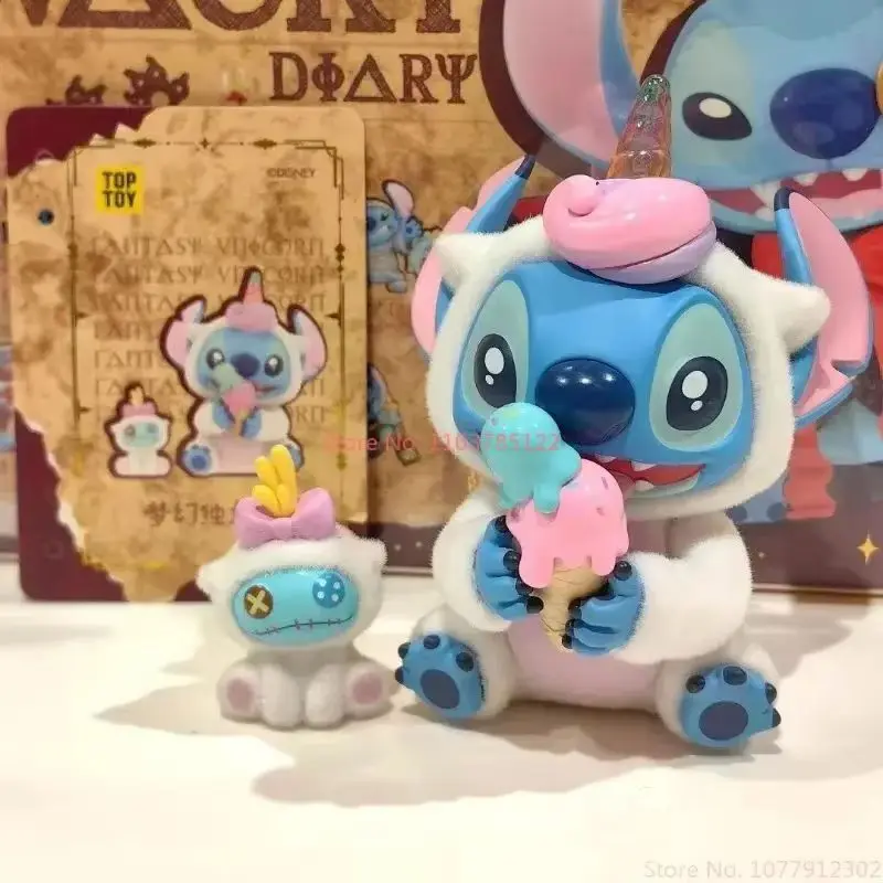 Stitch Funny Diary 2.0 Blind Box Toys Desktop Figure Lilo & Stitch Cute Ornaments Girls Gifts Ampire Magician Angel Mummy Wizard