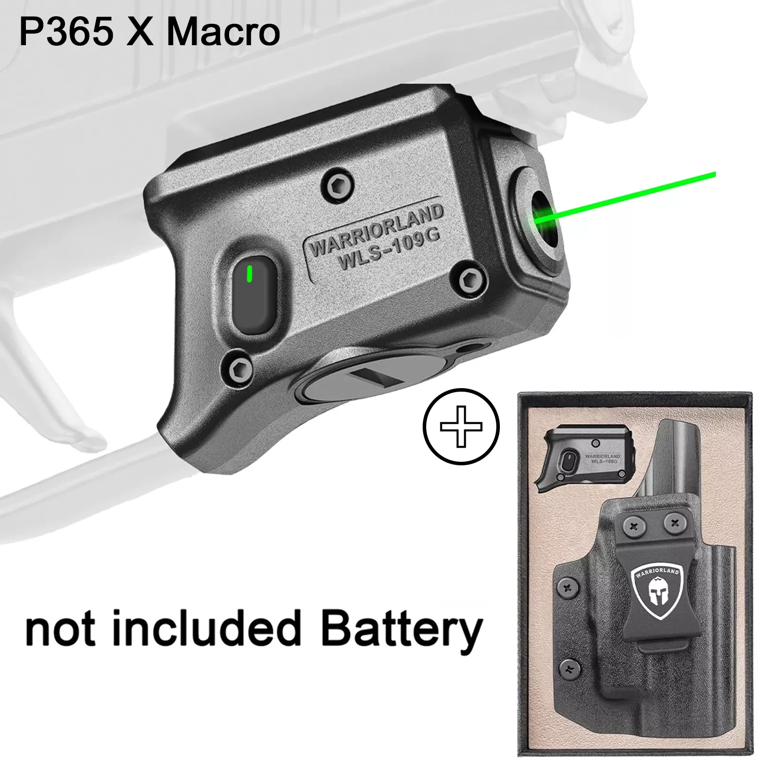 Red/Green Laser Sight,Not Provide Battery,Tailored Fit P365X Macro Beam Sight,With P365X Macro Holster,Right Hand