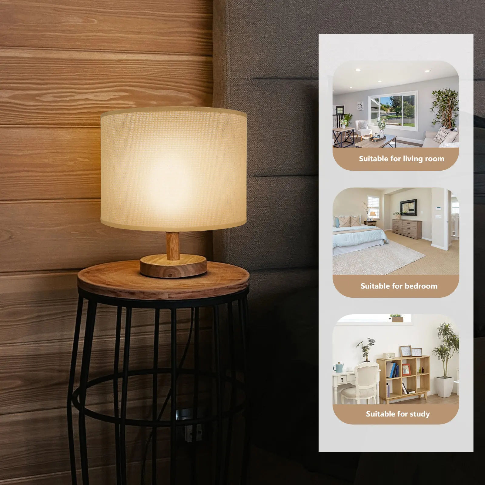 Replacement Lamp Shade Linen Cloth Lampshade for Desk Table Light Cover Floor Ceiling Lamp Bedroom Light Shades for Ceiling