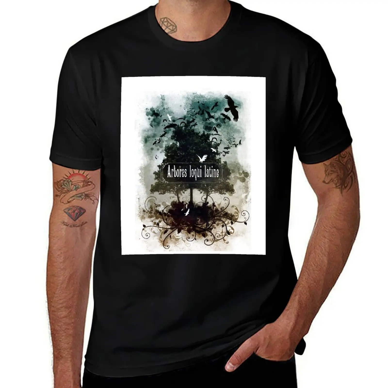 

Arbores loqui latine T-Shirt t shirts cotton 100% t shirts for man cotton funny t shirt men 100% cotton luxury brand T-shirt