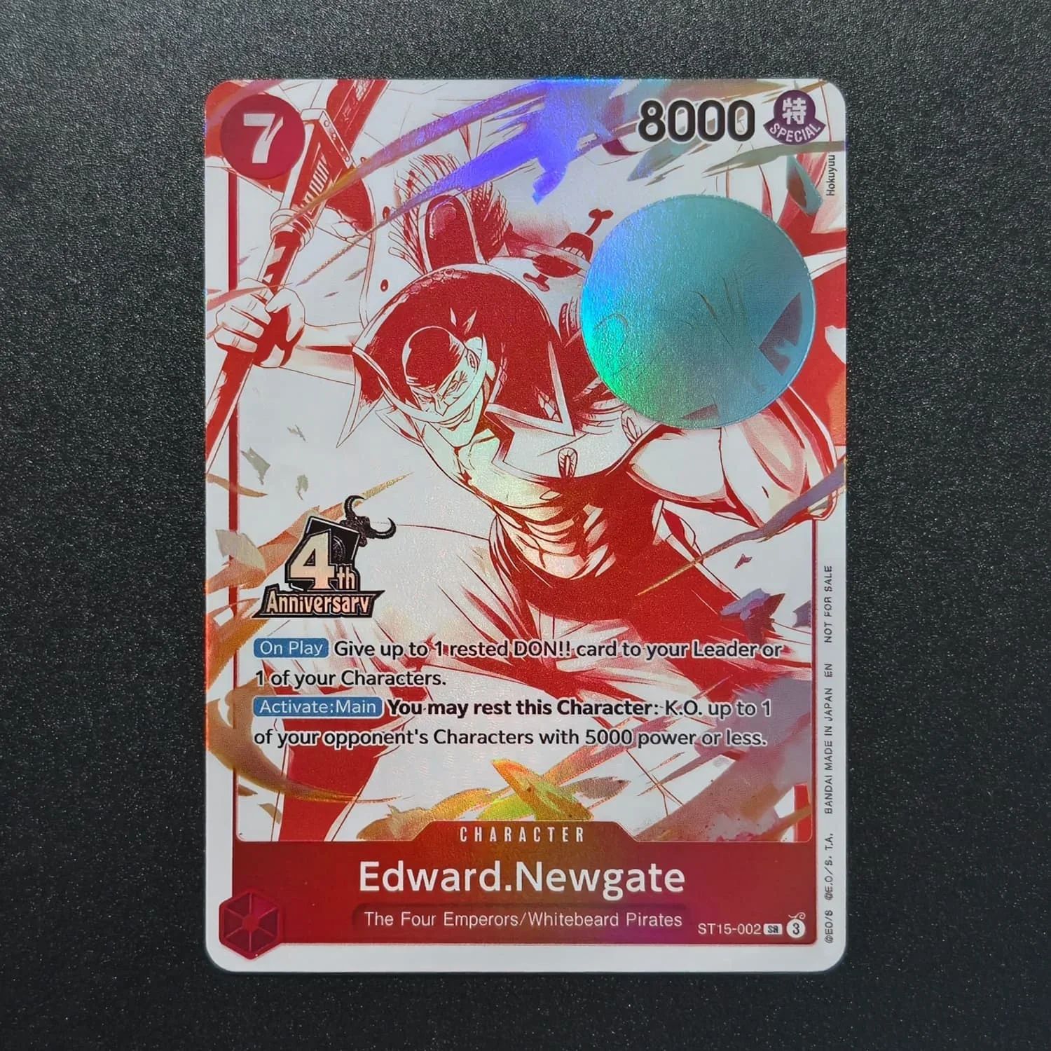 DIY Proxy English One Piece 4th 2026 Treasure Campaign Luffy Teach Shanks Buggy Kaido Newgate Linlin Game Collection Card Toy view 4