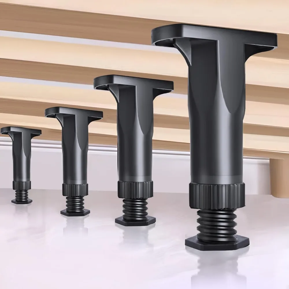 

4PCS Adjustable Bed Frame Support Legs 5.1-8.3inch,Frame Center Slats Heavy Support Leg,Bed Support Legs for Frame/Sofa/