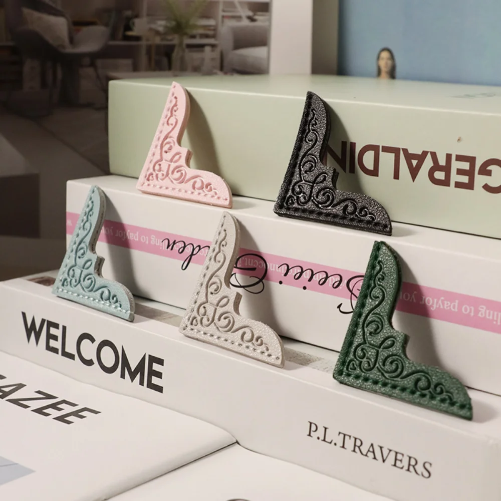 Retro Bookmarks Creative Leather Bookmark Protable Aesthetic Stationery Book Corner Protection Reading Accessories