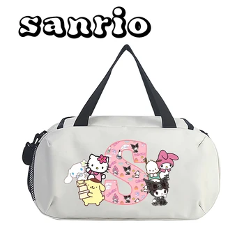 산리오 여행 가방, 카와이 헬로 키티 쿠로미 만화 인쇄 수하물 가방, 옥스포드 천 체육관 가방, 대용량 배낭 핸드백  Best5