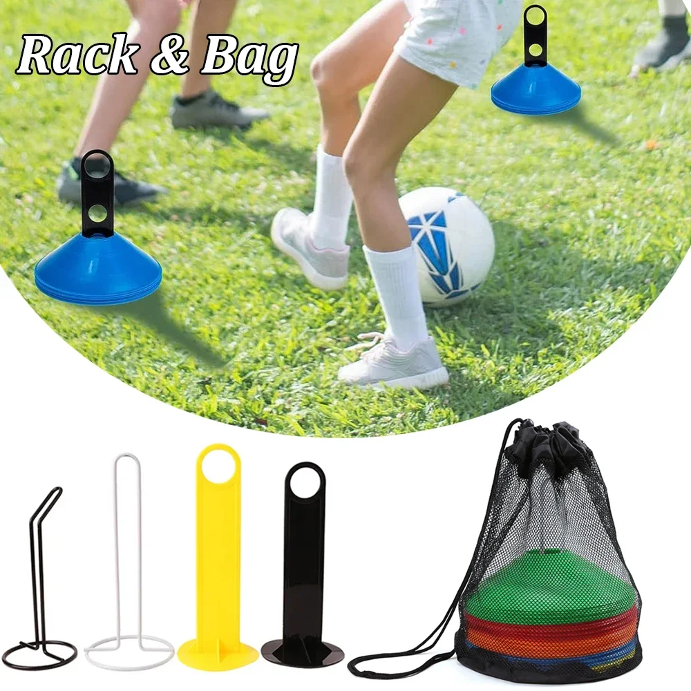 

Soccer Training Cones Holders Easy to Carry Soccer Cones Stand Iron Plastic Sturdy Agility Sports Marker Carriers Storage Racks