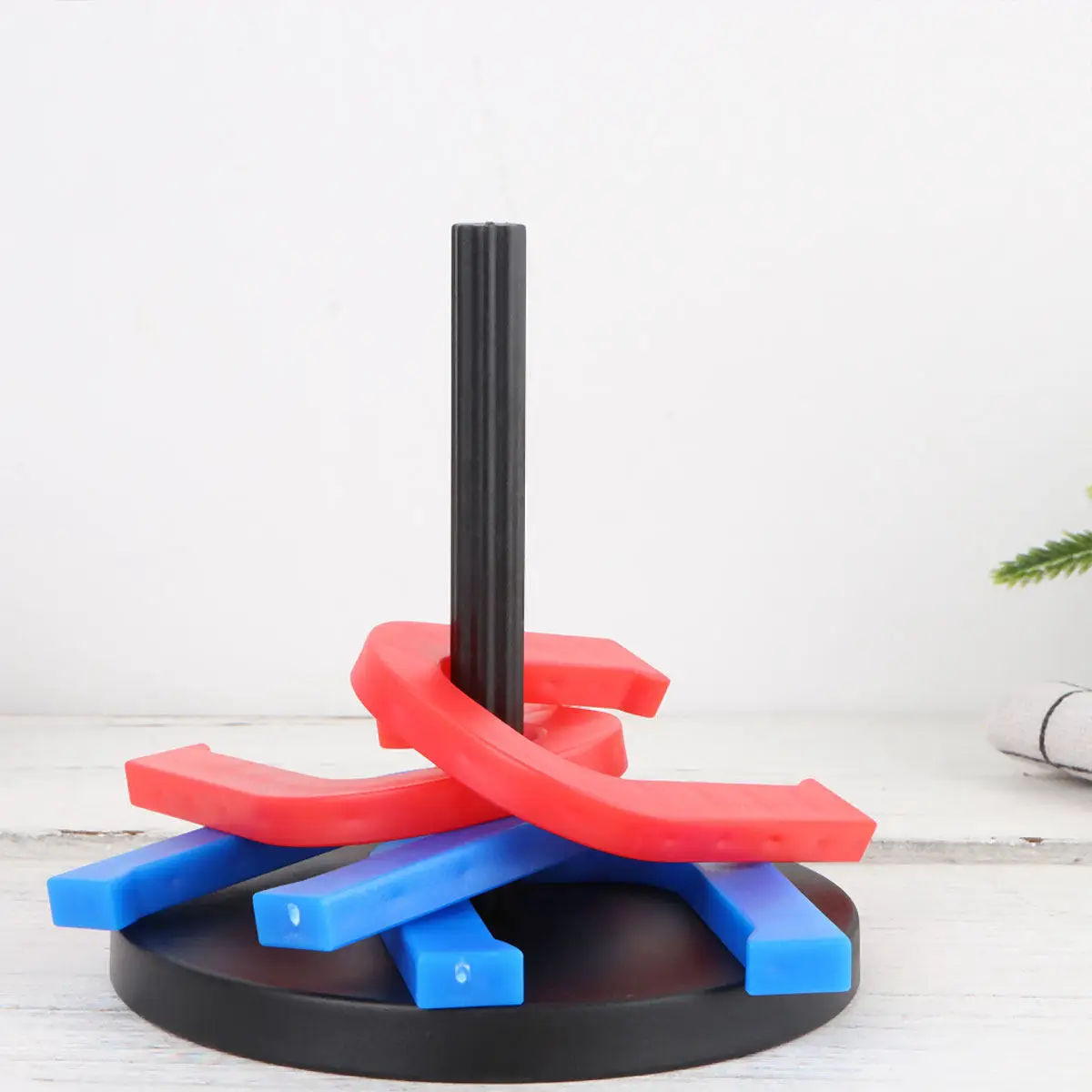 18Pcs Plastic Ring Toss Game Set Bright Color Circular Throwing Rings for Kids Home Kindergarten Educational Hand Eye