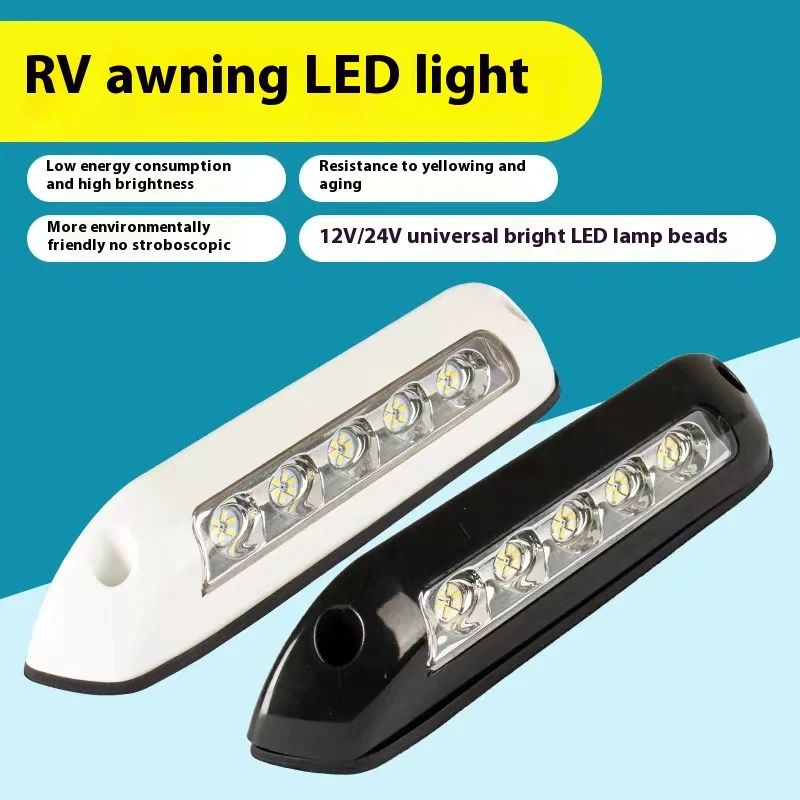 12V/24V RV LED Awning Porch Light Waterproof Motorhome Caravan Van Camper Trailer Wall Lamps 