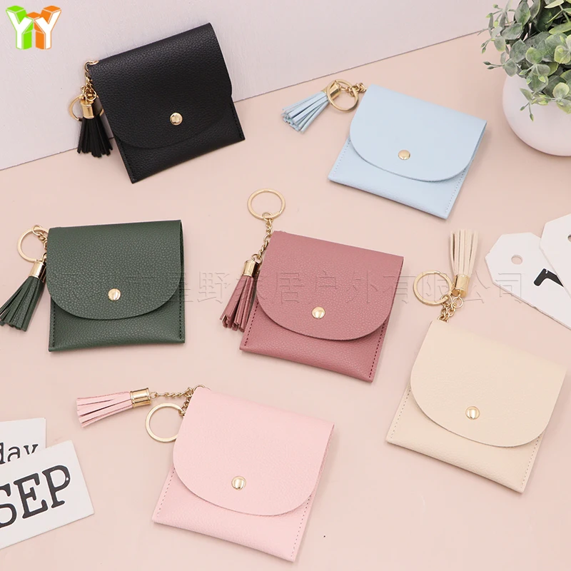 Women's Coin Purse Mini Card Holder Multiple Slots Simple Elegant Hardcoin Pouch For Change Management