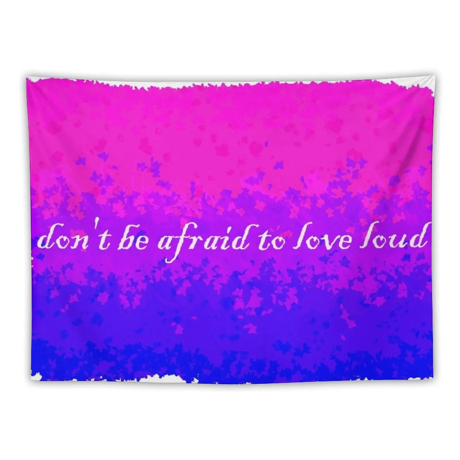 

Love Loud - Bisexual Pride Flag Tapestry Aesthetic Room Decorations Wall Art Japanese Room Decor Wall Coverings Tapestry