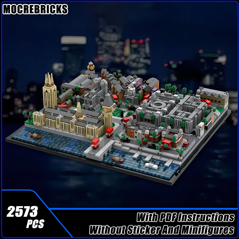 

MOC Famous Movie Scene London Modular Architecture Street View Tower Edifice Building Blocks Model Kid's Bricks Toys Xmas Gifts