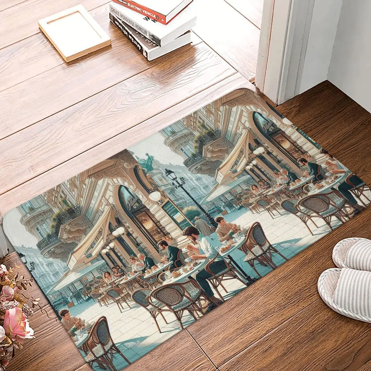 Viennese Cafe Timeless Elegance And Coffee Culture Anti-slip Doormat Floor Mat Carpet Rug for Kitchen Home Balcony Footpad Mats