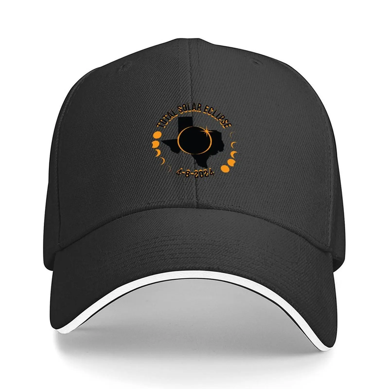 

Texas Total Solar Eclipse Path 2024 Eclipse Souvenir Бейсболка Дизайнерская шляпа Роскошные шляпы для мужчин Женские шляпы 2025 Мужские