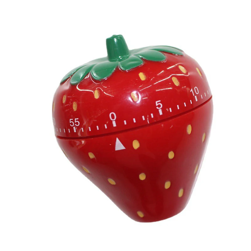 Strawberry Shape Timer Kitchen Cooking Reminder Cooking Alarm Clock Creative Kitchen Tools Mechanical Timer Countdown Timer