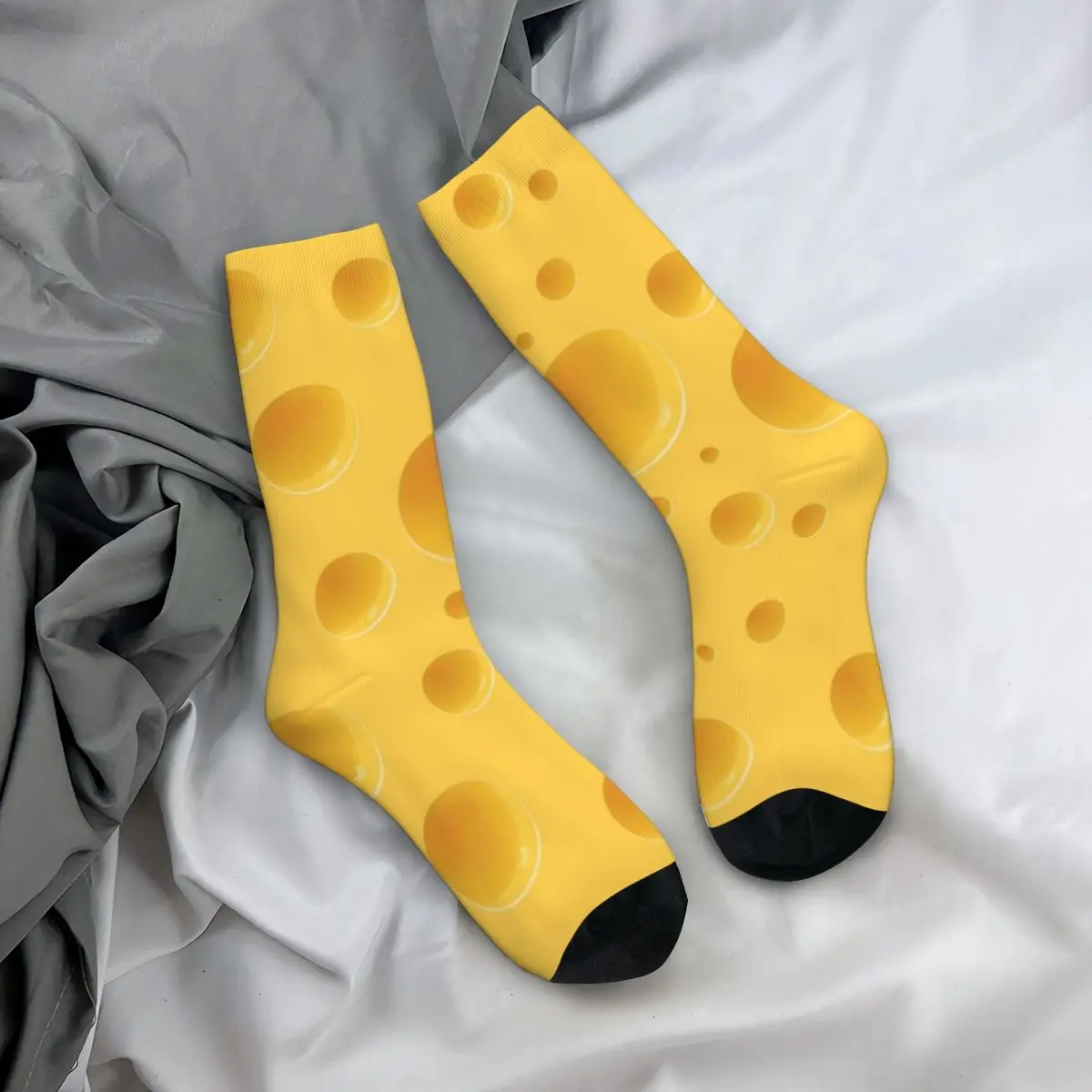 Sweet Cheese Socks Autumn Harajuku Desgin Stockings Novelty Unisex Soft Socks Graphic Outdoor Sports Non Slip Socks