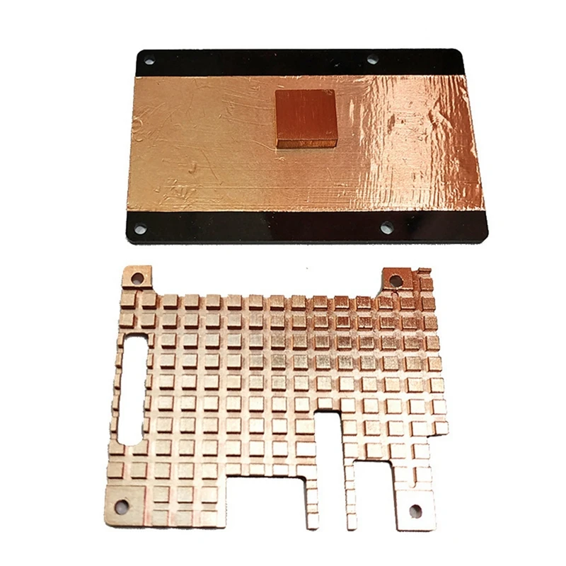 For 3B Pure Copper Heatsink Protective Case Passive Cooling Protective Shell Metal Enclosure for RPi 3B-DT30
