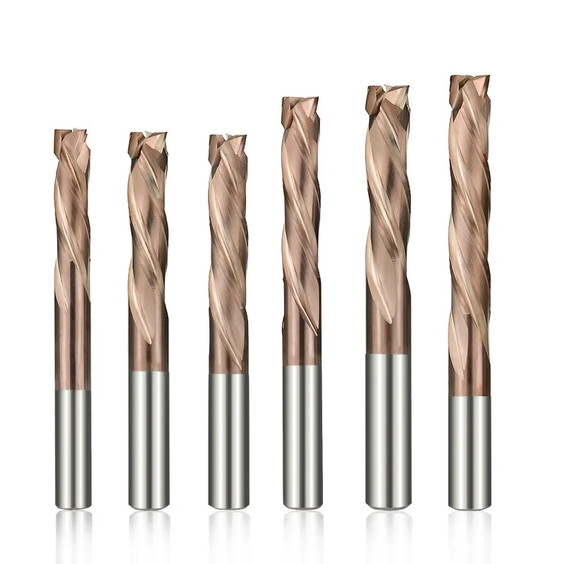 Milling Cutter 3.175/4/5/6/2/10/12mm Shank Up Down Cut End Mill 3 Flute CNC Router Bits for Aluminum Milling Tools