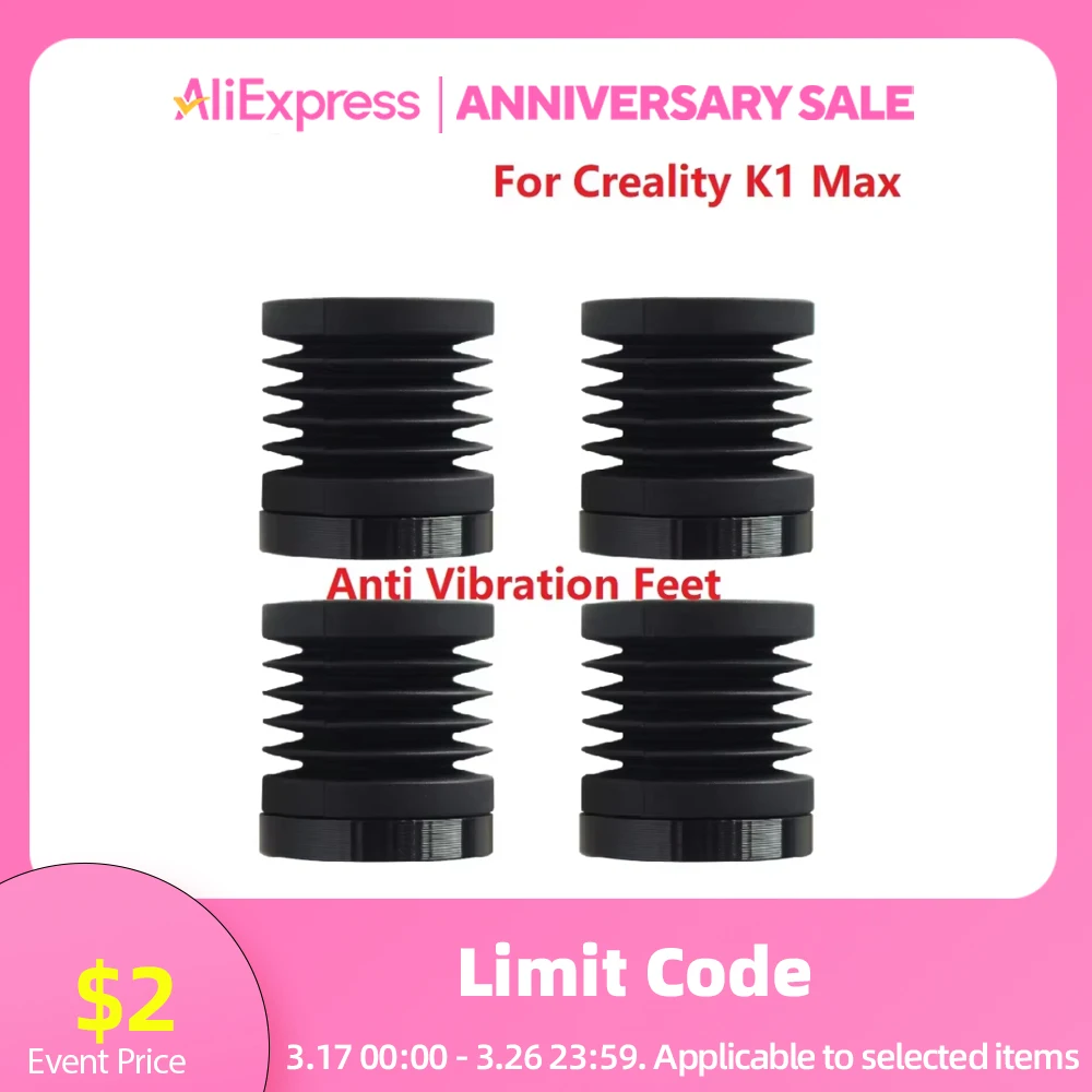 For Creality K1 Max Anti Vibration Feet Universal Rubber Foot Anti-slip Rubber Shock Pad 3D Printer Parts