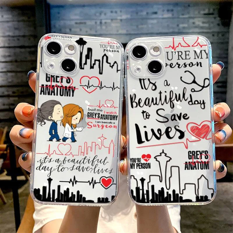 Greys Anatomy You are my person Soft Phone Case For iPhone 15 14 13 12 11 Pro Max 7 8 Plus SE X XS Max XR Cover Silicone Fundas