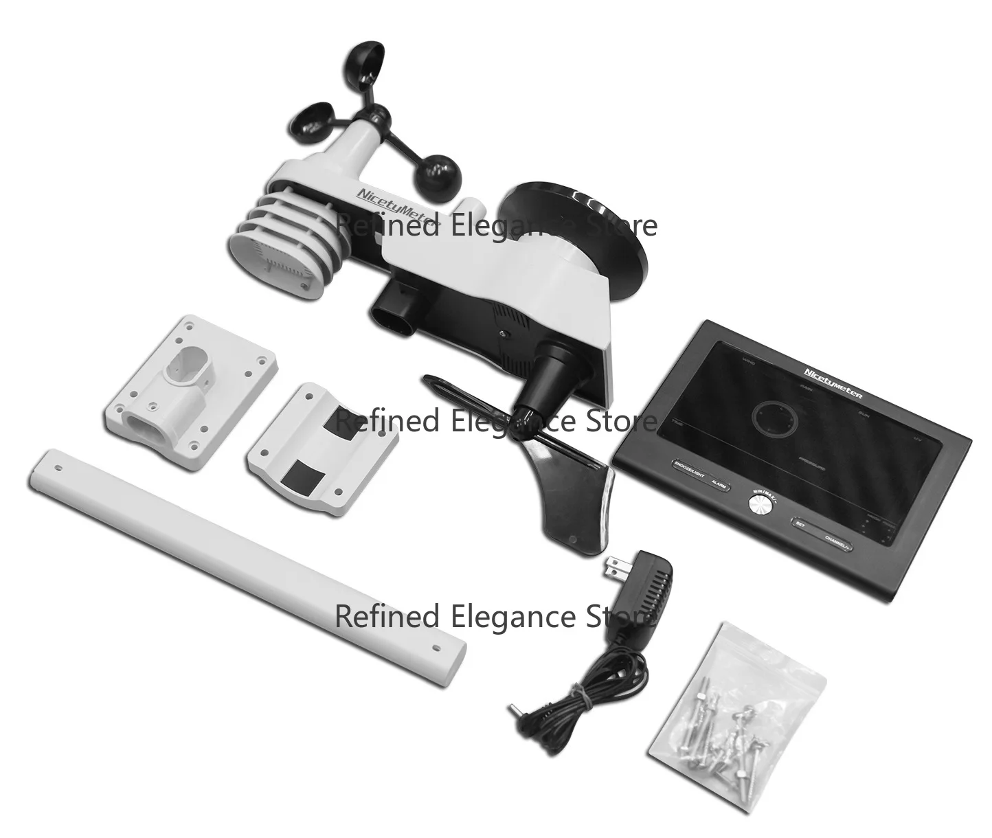 

2025 hot sale wireless WiFi weather station | LoRa 1.5KM remote transmission, real-time monitoring of wind speed/rainfall/UV