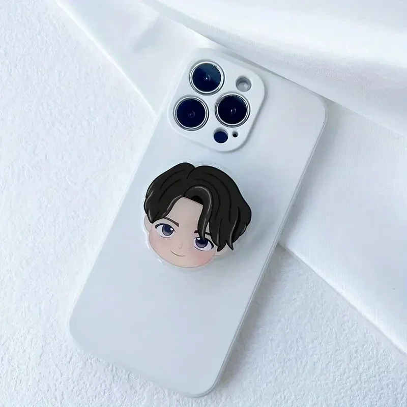 Korean Popular Idol Boy Group Phone Stand Acrylic Socket Grip Holder Retractable Lazy Stand Anime Character Phone Holder