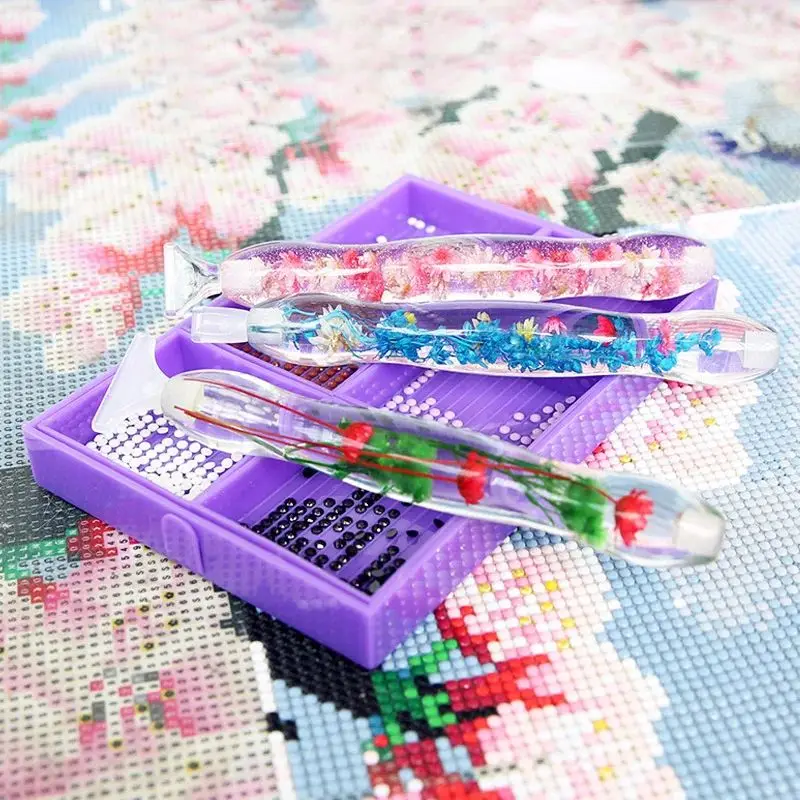 Dried Flower Plants Point Drill Pen Fashion Natural Eternal Flower Diamond Painting Pen Diamond Painting Tools And Accessories