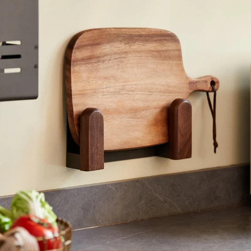 

Walnut Chopping Board Holder Mold-Proof Kitchen Utensil Rack Wall-Mounted Cutting Board Storage Heavy-Duty Storage Rack