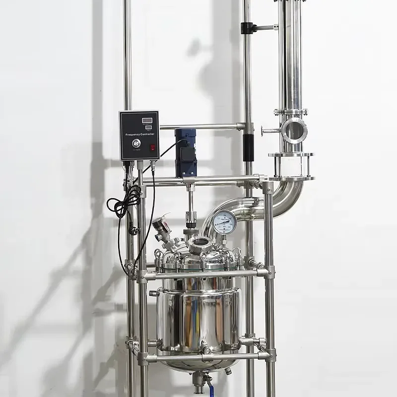 Customized Jacketed Stainless Steel Reactor with High Rectification Precision Column Glass Condenser and Glass Collection