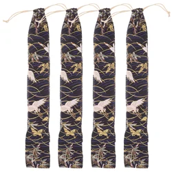 4 Pcs Flute Storage Bag Soprano Recorder Pouch Cotton Carry Case Clarinet Bag Musical Instruments Lightweight Portable Small Bag