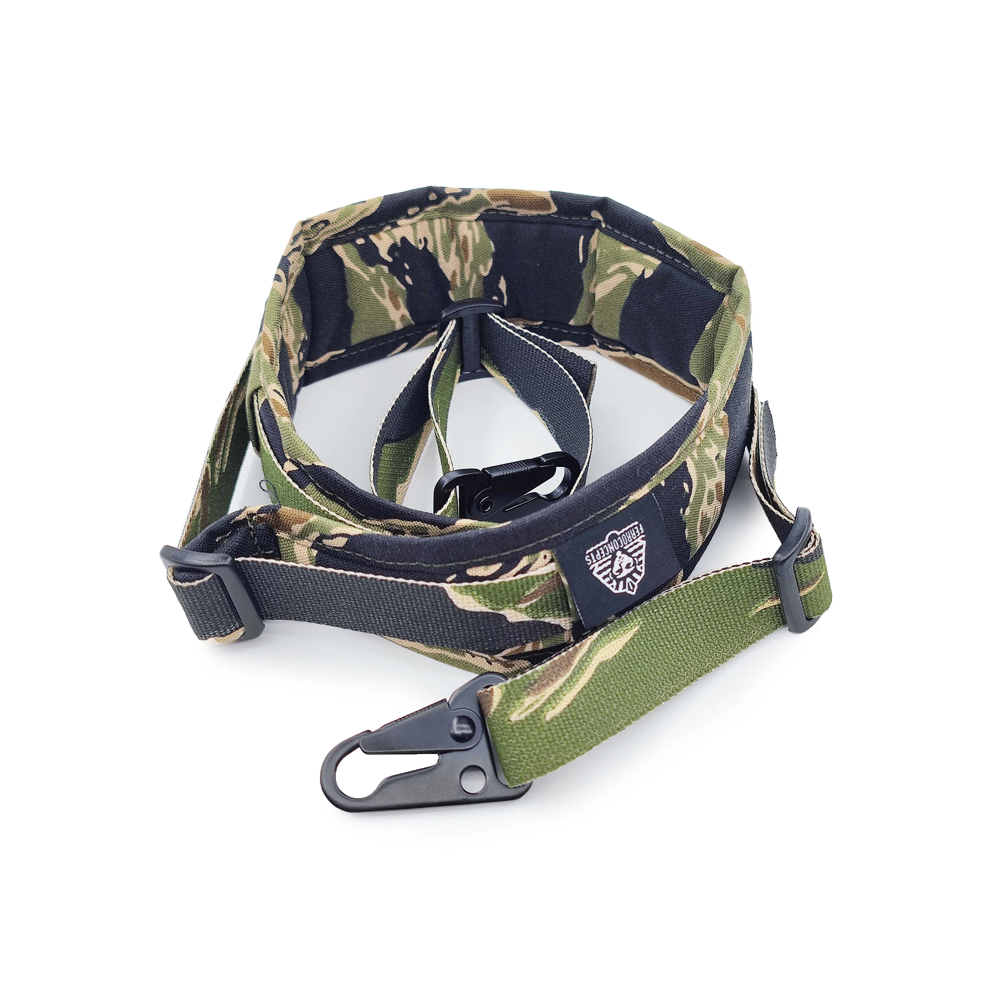 Green Tiger Pattern Camo SLINGSTER Green Tabby Camo Tactical Strap Two-Point Modular Rifle Quick Adjustable Sling