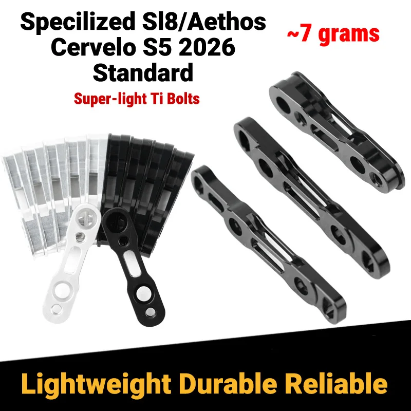 

FUZA Ultralight CNC Disc Brake Caliper Adapter for Specialized Tarmac SL8, Aethos, Cervelo S5 Road Bike Flat Mount 160mm Rotor