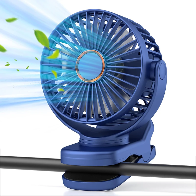 

Portable Mini Clip on Fan 3 Speed Rechargeable Small USB Desk Fan with Strong Airflow Battery Operated Personal Fan 360° Rotate