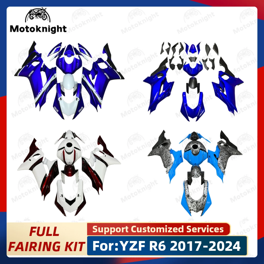 Motorcycle Fairing Kit Fit For Yamaha YZF-R6 2017-2024 YZF 6R 2021 2022 2023 Full Set Fairings Painted Bodywork New ABS Plastic